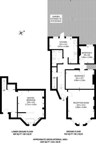  Image of 3 bedroom Maisonette to rent in Hermitage Street London W2 at Hermitage Street, Bayswater, W2