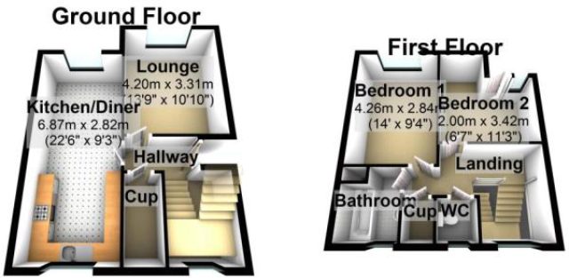  Image of 2 bedroom Maisonette to rent in Blackmead Orton Malborne Peterborough PE2 at Blackmead, Orton Malbore, Peterborough