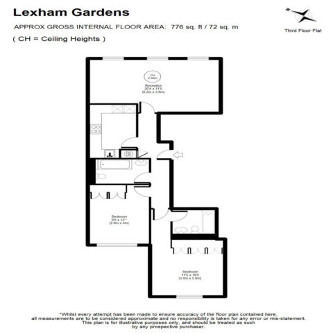  Image of 2 bedroom Flat to rent in Lexham Gardens London W8 at Lexham Gardens, South Kensington, W8