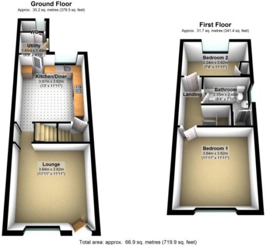  Image of 2 bedroom Terraced house to rent in Riverside Deeping Gate Peterborough PE6 at Riverside, Deeping Gate, Peterborough, PE6 9AR